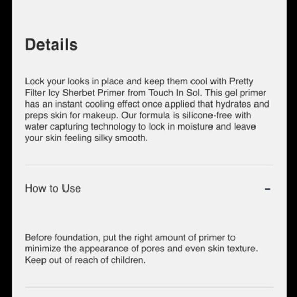NEW touch in SOL Icy Sherbert Primer - Picture 3 of 3